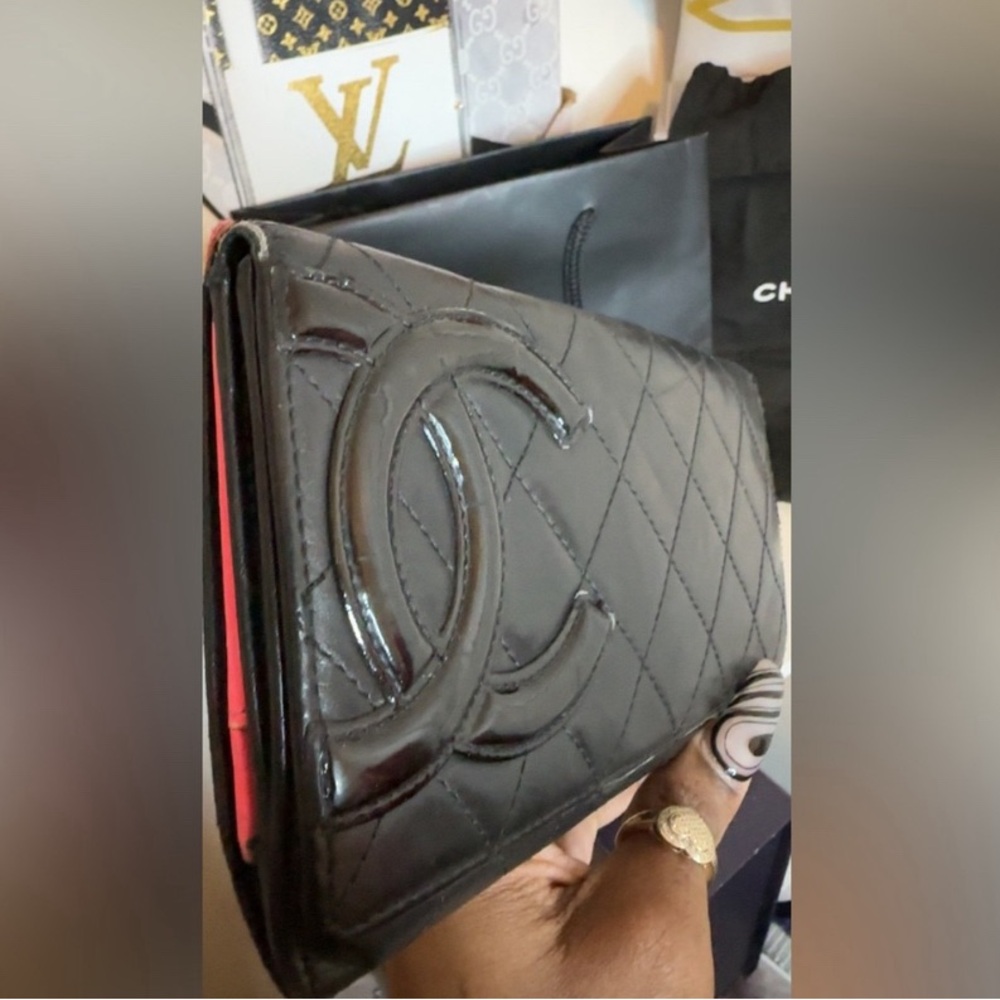 Chanel Cambon Wallet Black Quilted Leather, With dust bag and gift bag - Picture 11 of 16